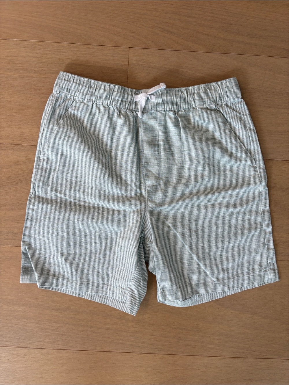 Janie and Jack Light Blue Striped Kids Shorts